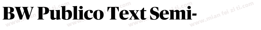 BW Publico Text Semi字体转换